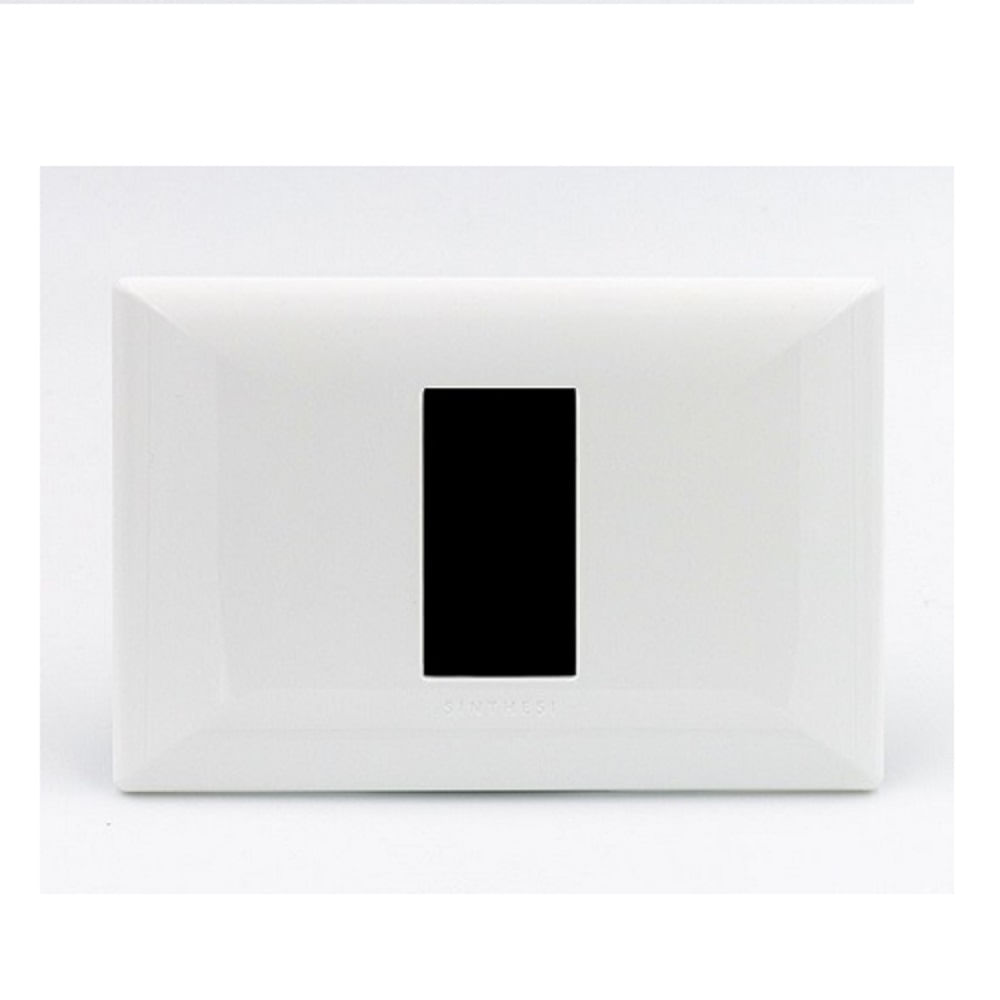PLACA SIMPLE DE 1 ESPACIO SINTHESI S22 BLANCO