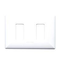 PLACA DOBLE DE 2 ESPACIOS SINTHESI S17 BLANCO
