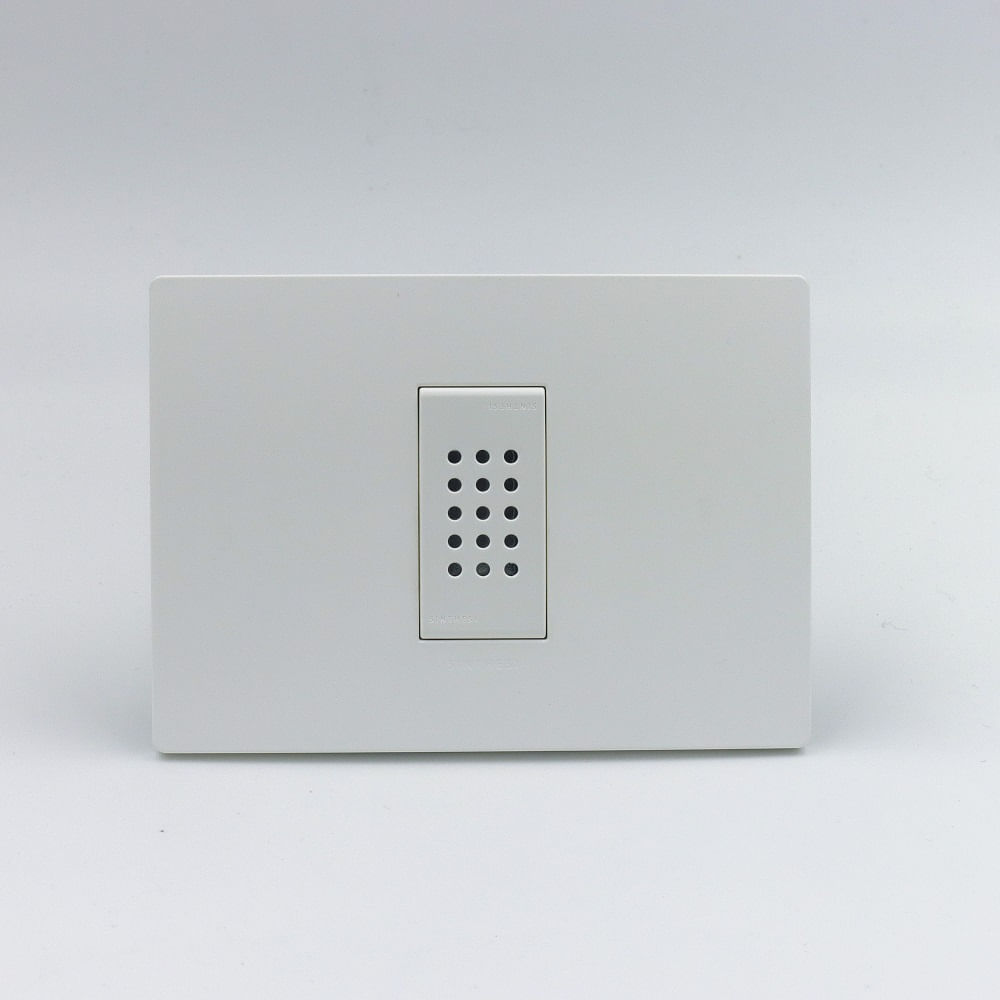 CHICHARRA O ZUMBADOR DE TIMBRE SIMPLE SINTHESI S33 PLACA BLANCA MATE Y DADO S22 BLANCO