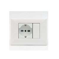 TOMACORRIENTE SCHUKO SIMPLE SINTHESI S17 PLACA BLANCA Y DADO BLANCO