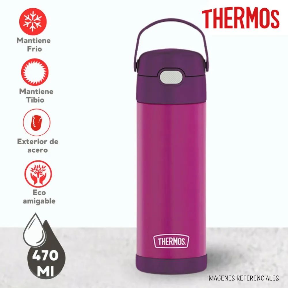 Termo Yolo Térmico de Acero Thermos 470ml - Morado