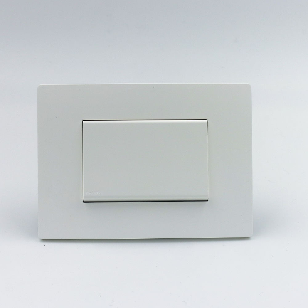PULSADOR PARA TIMBRE SIMPLE TECLON SINTHESI S33 PLACA BLANCA MATE Y DADOS S22 BLANCOS
