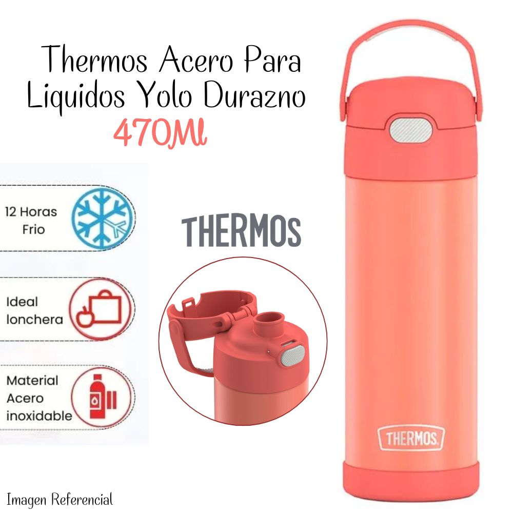 Termoo Yolo  Térmico de Acero Thermos 470ml - Melón