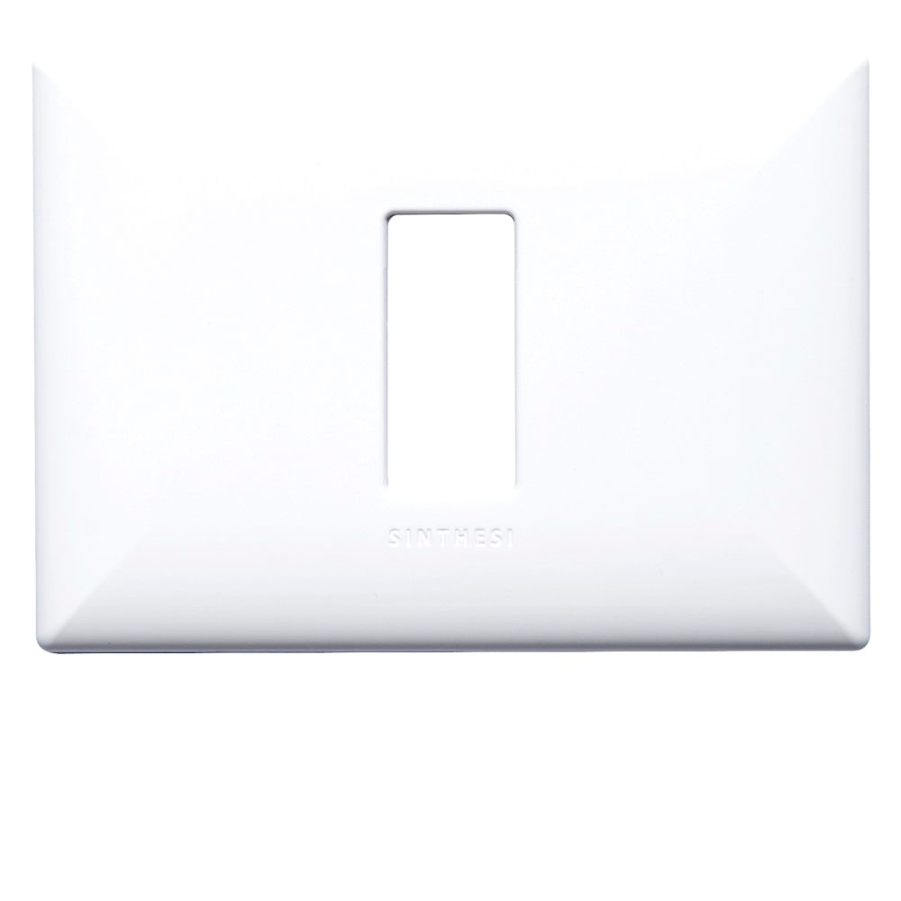 PLACA SIMPLE DE 1 ESPACIO SINTHESI S17 BLANCO