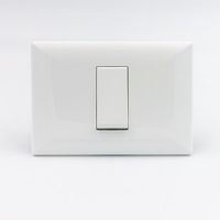 PULSADOR PARA TIMBRE SIMPLE SINTHESI S22 PLACA BLANCA Y DADO BLANCO