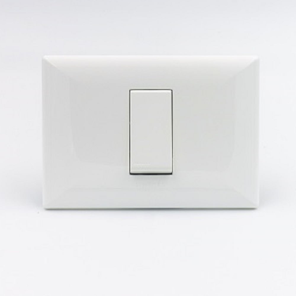 PULSADOR PARA TIMBRE SIMPLE SINTHESI S22 PLACA BLANCA Y DADO BLANCO