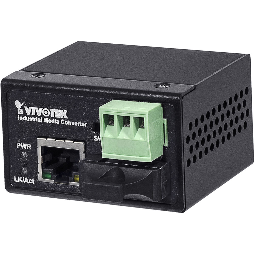Vivotek AW-IHS-0201 Convertidor de Medios Industrial FE SC de Fibra Monomodo (18.6 mi)