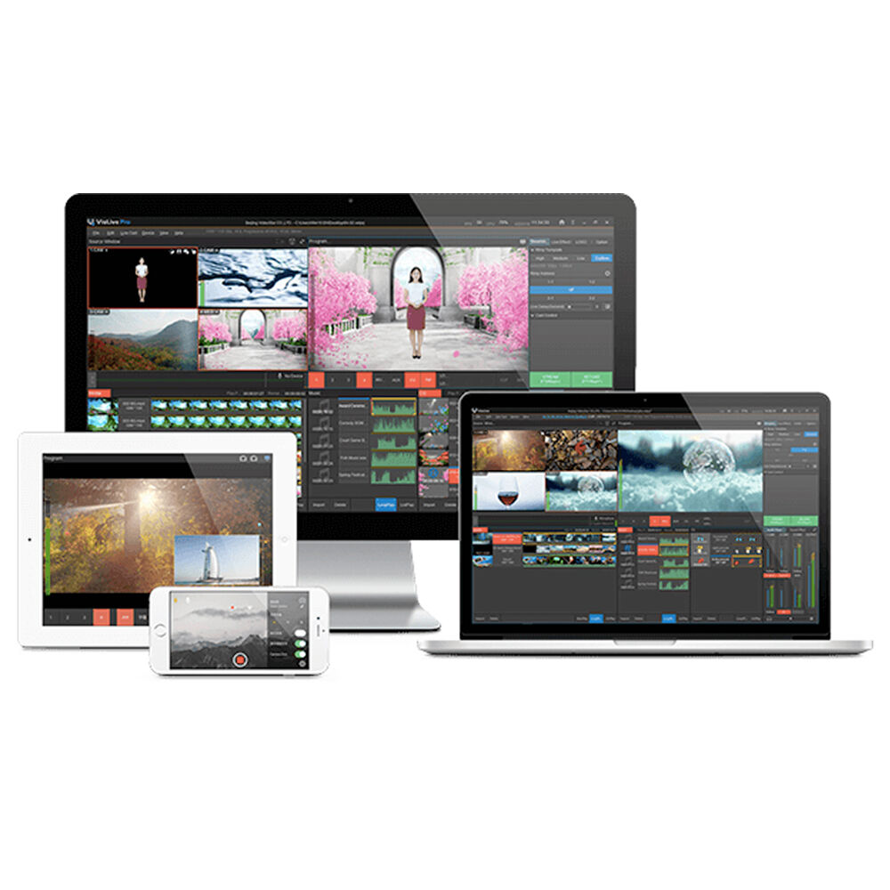 VisTitle VisLive Pro v3 (Descarga, Windows) - Software de Streaming en Vivo Todo en Uno, Soporte par