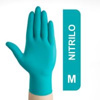 Guantes De Nitrilo Premiun Alto Riesgo Verdes Talla M Caja 100 Und