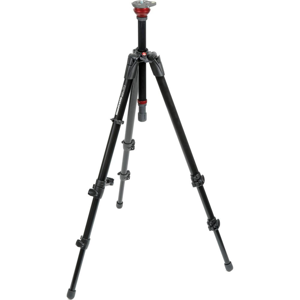 Trípode de Video Manfrotto 755XB MDeVe de Aluminio - Soporta 26.5 lb, Altura Máxima 65"", Altura Míni