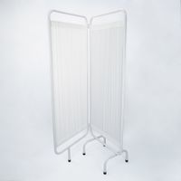 Biombo Metálico Blanco de Dos Cuerpos