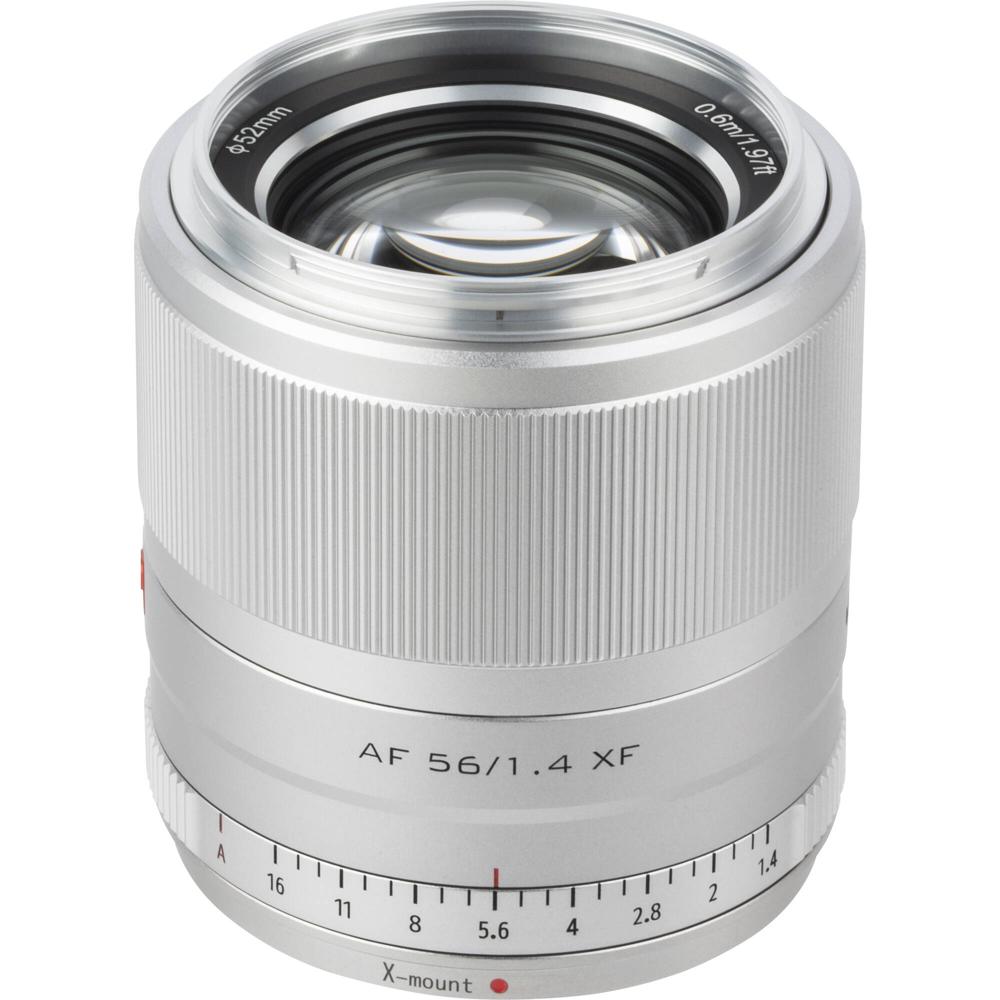 Viltrox AF 56mm f/1.4 XF - Objetivo X-Mount para FUJIFILM-X (Plata) - Apertura f/1.4 a f/16, Motor A