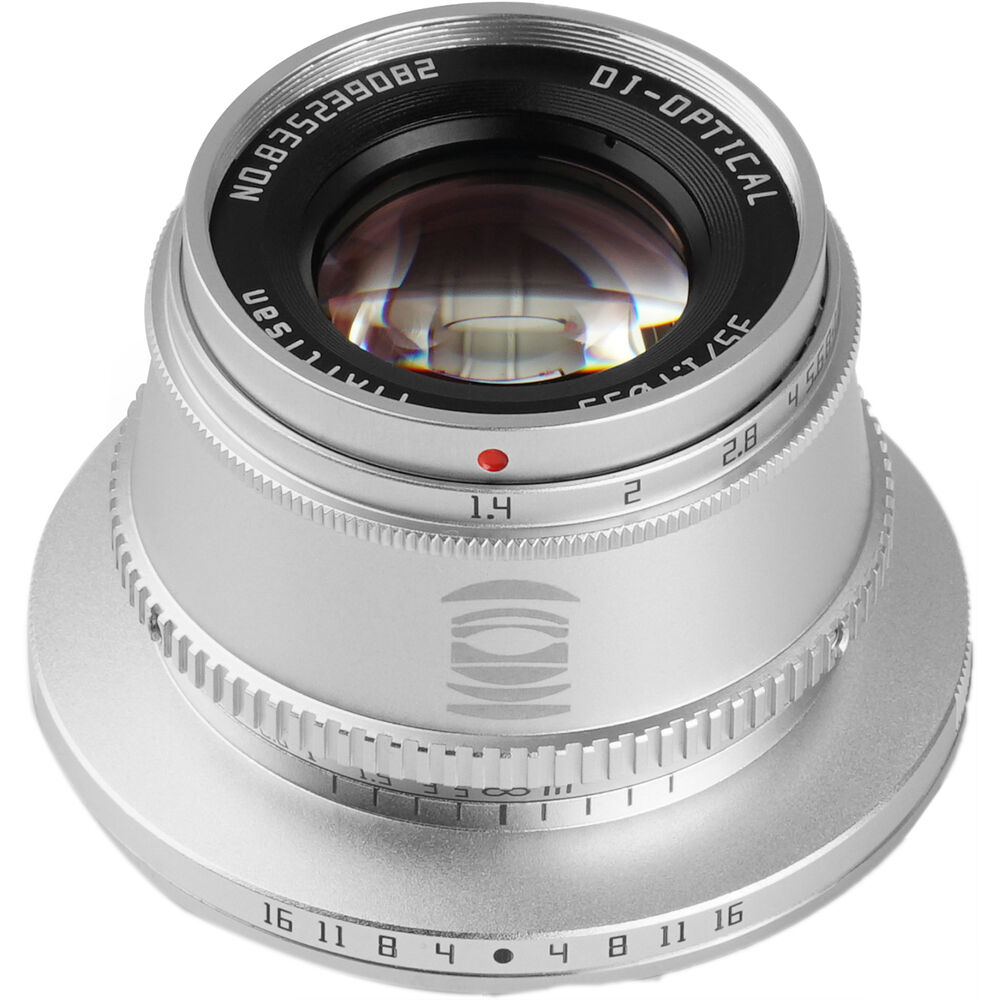 TTArtisan 35mm f/1.4 Lente para Canon RF (Plata) - Lente RF-Mount/Formato APS-C, 56mm Equivalente, R
