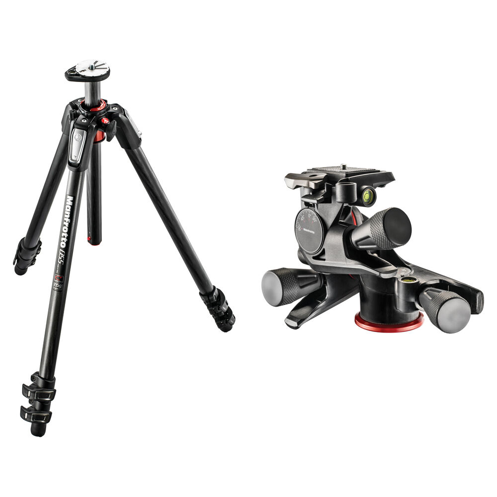 Trípode de Fibra de Carbono Manfrotto MT055CXPRO3 con Cabezal Pan/Tilt de 3 Vías XPRO - Capacidad de