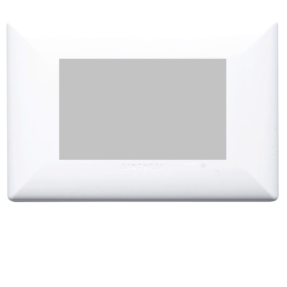 PLACA TRIPLEX UNIVERSAL DE 3 MODULOS SINTHESI S17 BLANCO