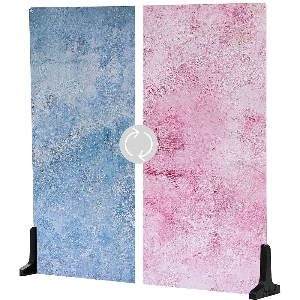V-FLAT WORLD Duo-Board Doble Cara Fondo (Rosa Enlucido / Azul Puerta de Granero, 24 x 24"") - Tablero