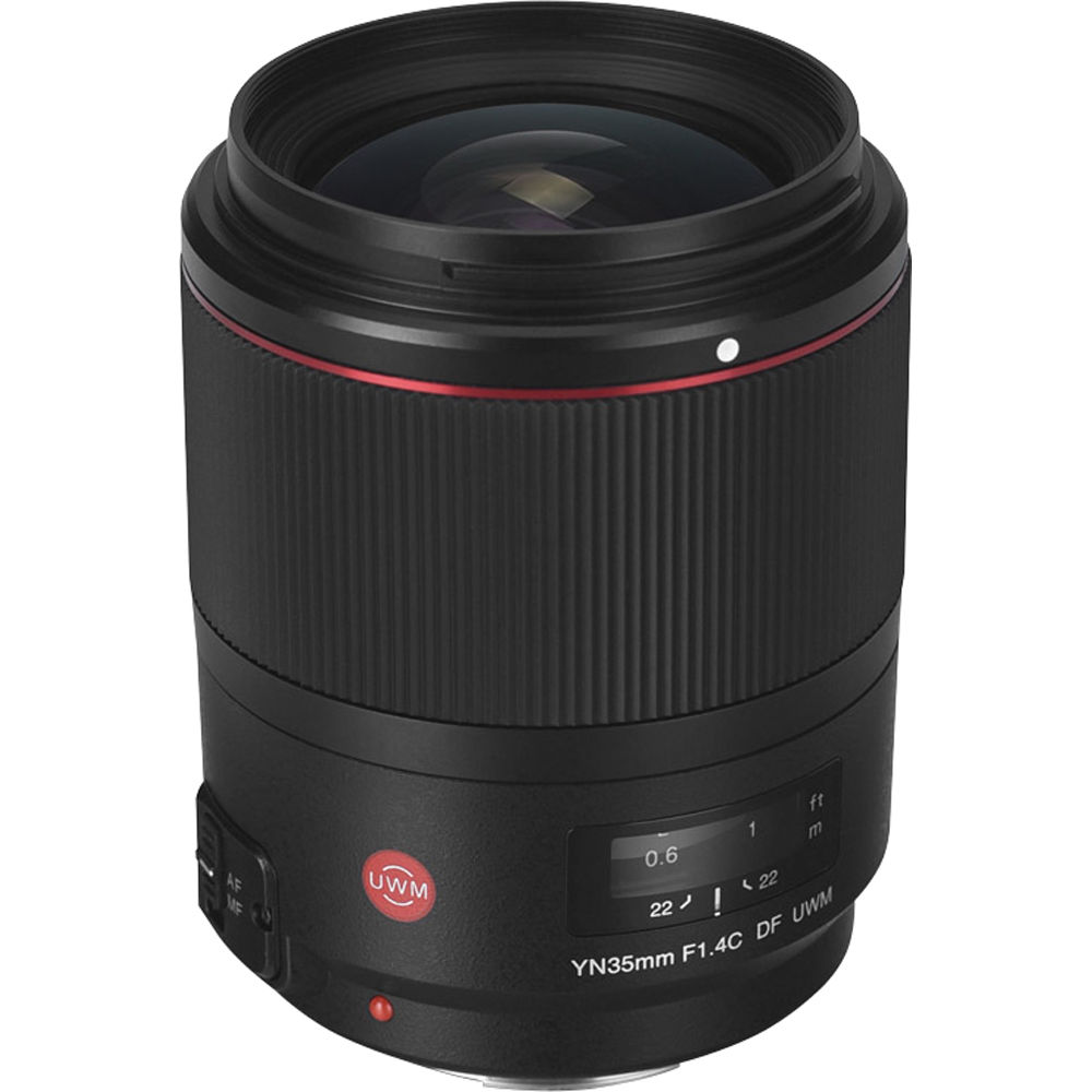 Yongnuo YN 35mm f/1.4C DF UWM Lente para Canon EF - Montura EF, Formato Full-Frame, Apertura f/1.4 a