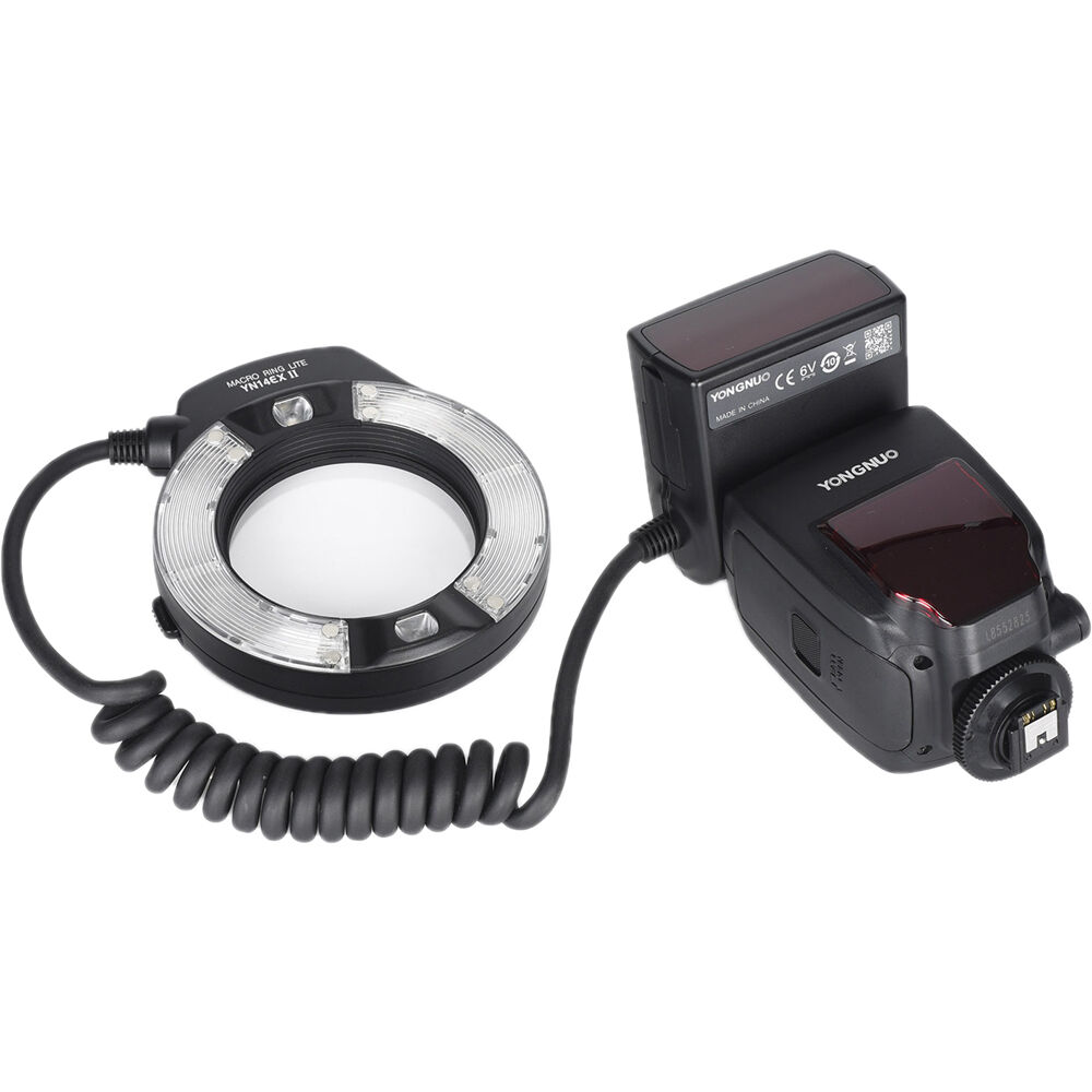 Yongnuo YN-14EX II TTL Kit de Flash Anular Macro para Sony con Controlador de Zapata, Anillos Adapta
