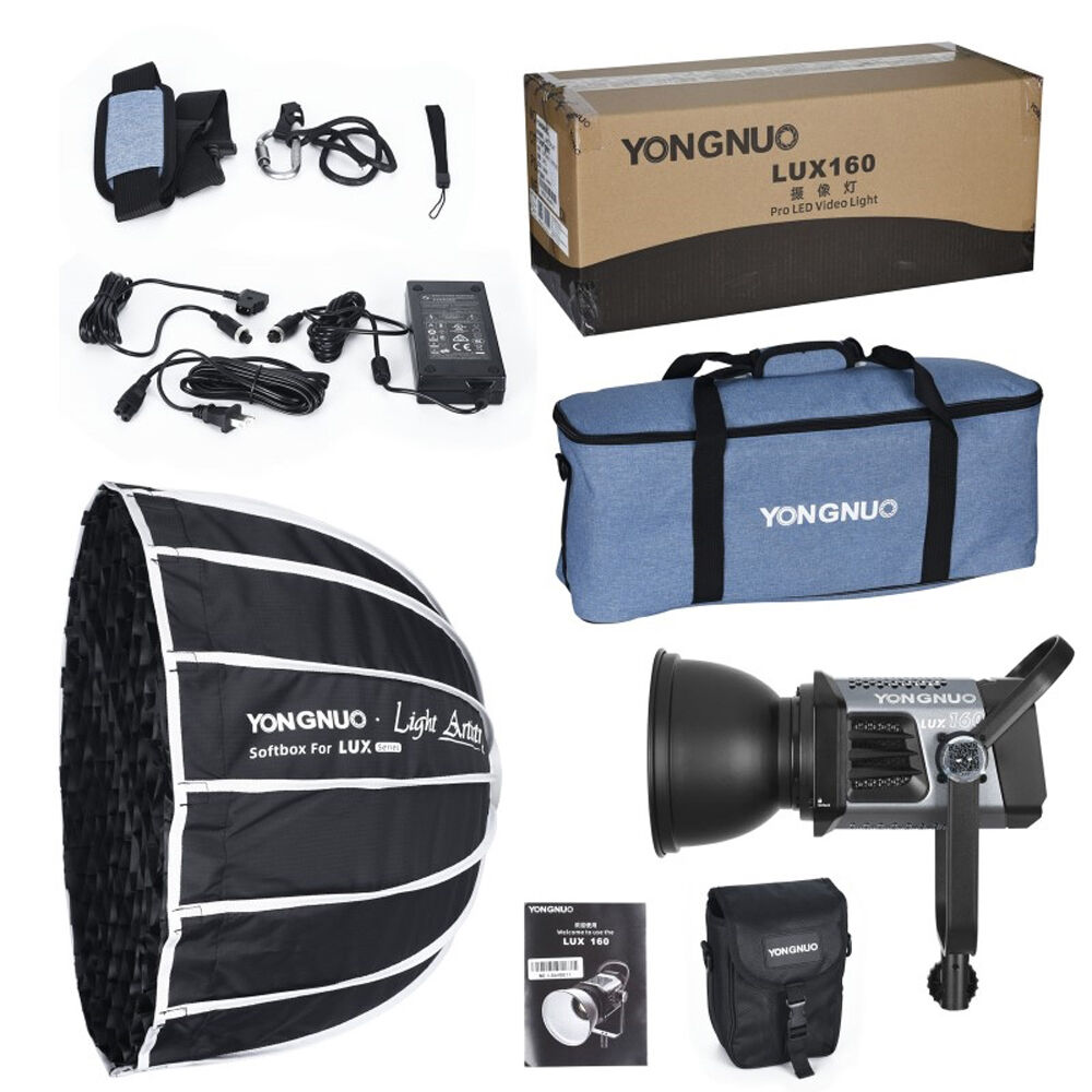 Yongnuo LUX160 Kit de Monolight LED Bi-Color para Producción de Video y Vlogging