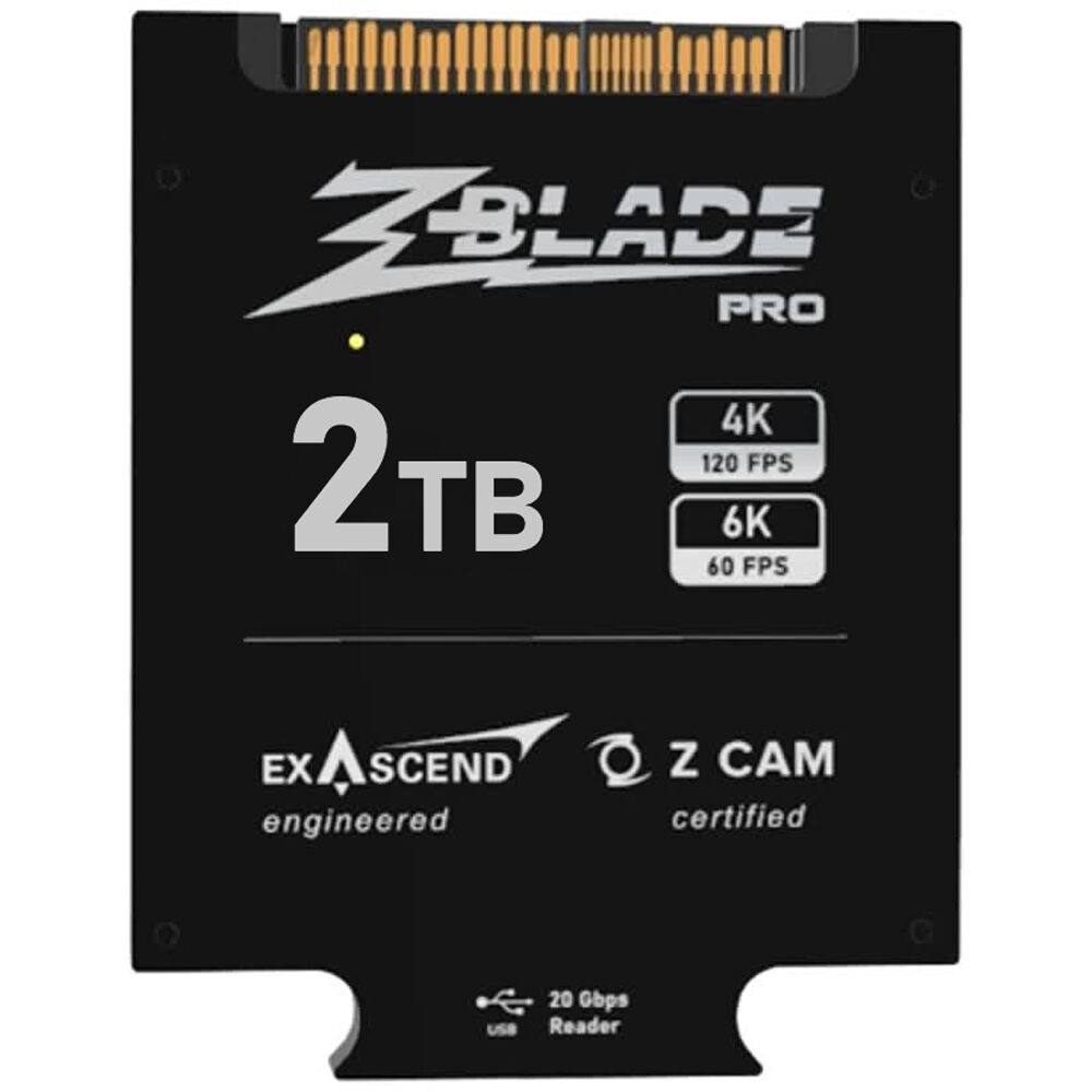 Z CAM ZBlade para Cámaras E2-F6 Pro (2TB) - Velocidad de Lectura hasta 2400 MB/s, Velocidad de Escri