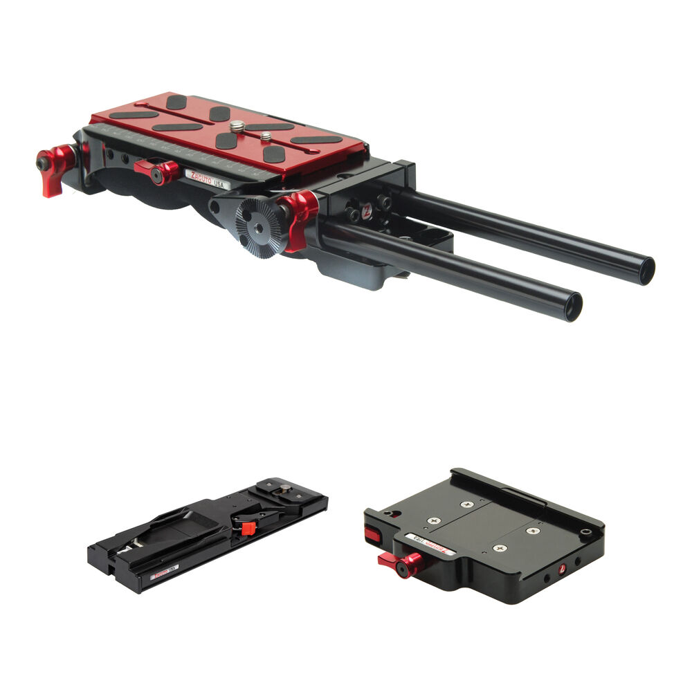 Zacuto VCT Pro Baseplate: Placa de Tripode VCT, Dock y Adaptador con Varillas de 15mm, Ajuste de Pal
