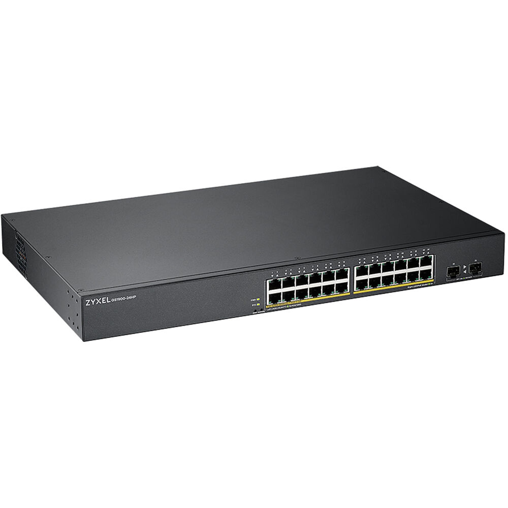 ZyXEL GS1900-24HPV2 Switch Gestionado PoE+ de 24 Puertos Gigabit con 2 Puertos SFP y Capacidad de Co