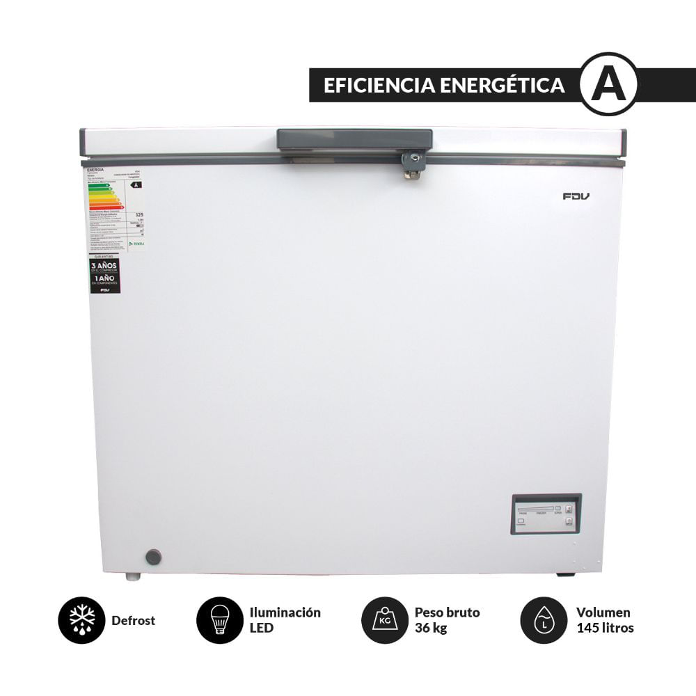 Congeladora FDV Modelo FDV145 Blanco 145L Sistema de Congelación 360°