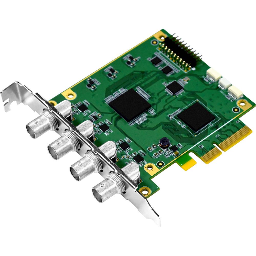 Tarjeta de Captura YUAN 4-Canales 1080p60 3G-SDI - PCIe Gen2, Ingesta Simultánea de 4 Canales, Audio