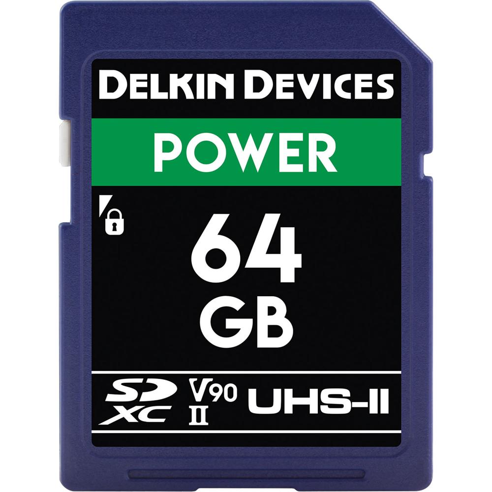Tarjeta de Memoria Delkin Devices 64GB POWER UHS-II SDXC - Velocidades de Lectura 300 MB/s y Escritu