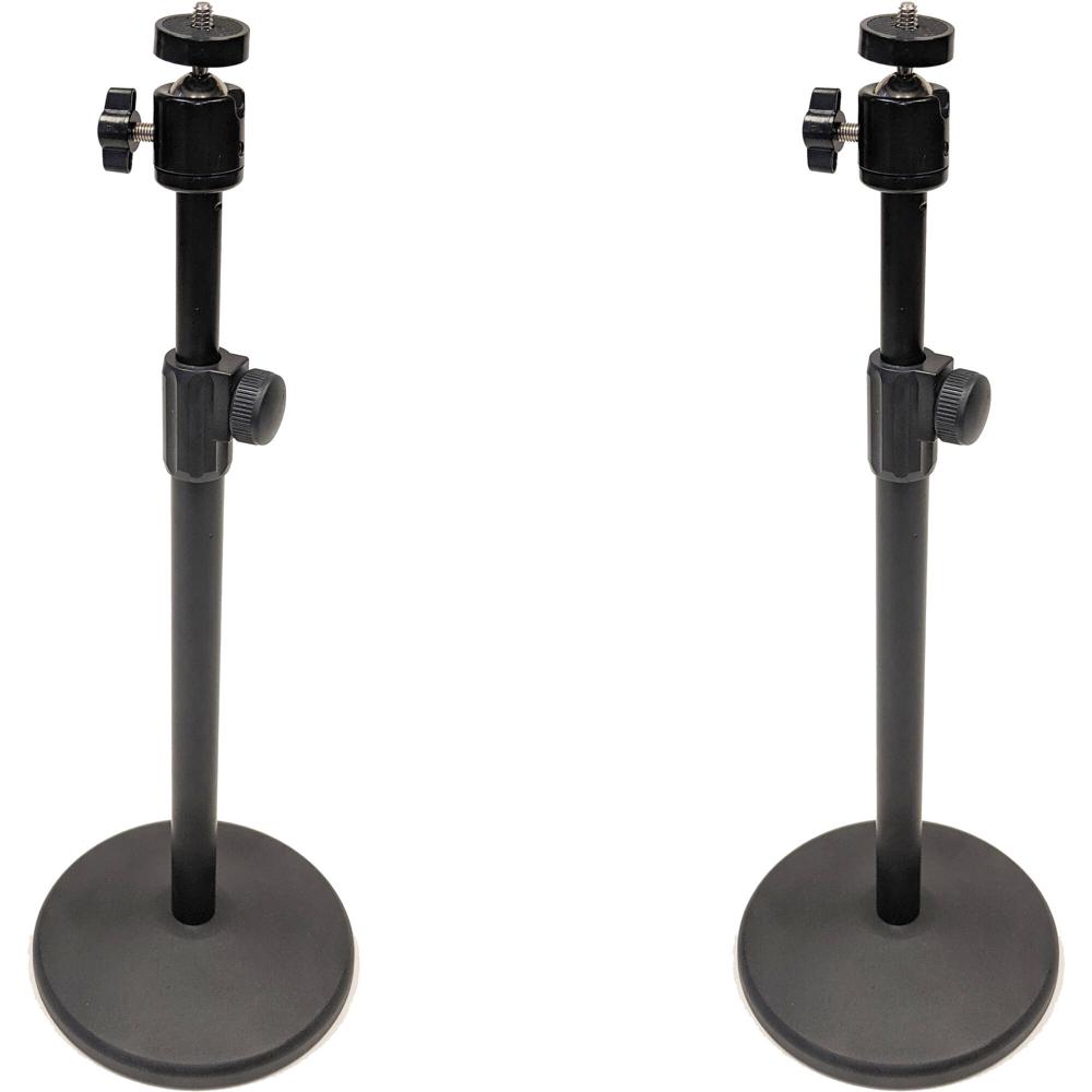 Soporte de Luz de Mesa Bescor TTLS (Paquete de 2) - Extensión Máxima 21"", Base de 3 lb, Cabezal de B