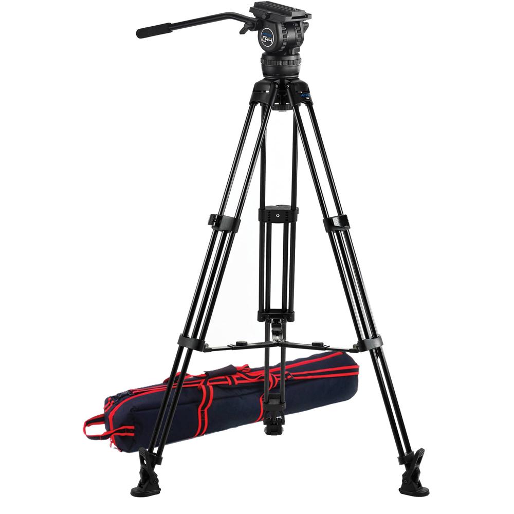 Trípode Profesional Acebil CS-480M: Soporta Cargas de Hasta 26.4 lb, Cabeza Fluida CH4, Tripode de A