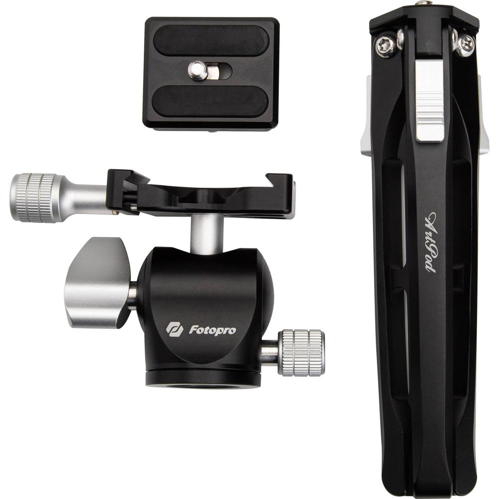 Trípode Mini de Aluminio Fotopro Artpod con Cabeza Esférica - Capacidad de Carga 4.4 lb, Altura de T