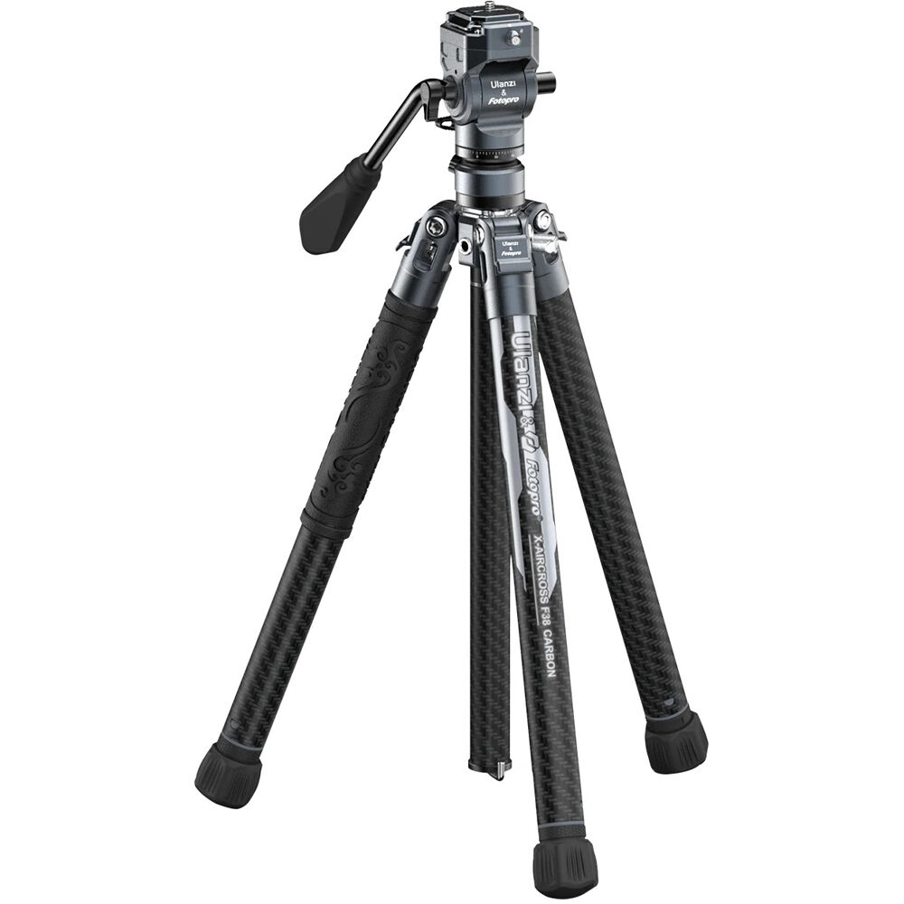 Trípode de Viaje Ulanzi F38 para Video con Placa de Liberación Rápida - Soporte de Cámara Portátil y