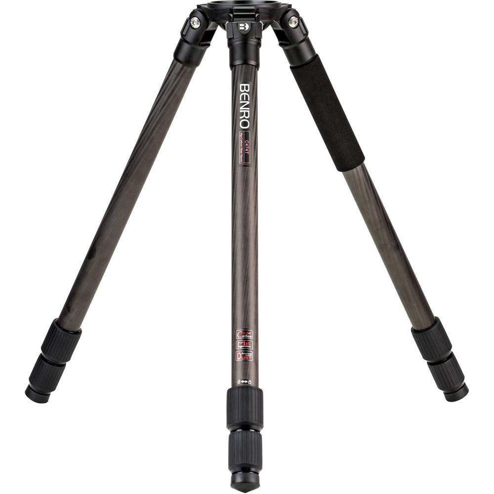 Trípode de Video Benro C474T de Fibra de Carbono (Bowl de 100mm) - Altura Máxima 59"", Capacidad de C