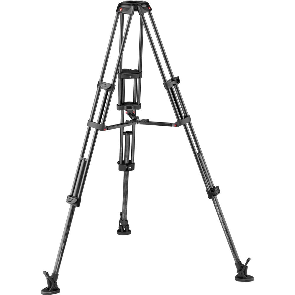 Trípode de Video Manfrotto de Piernas de Fibra de Carbono con Difusor a Nivel Medio (Bowl de 100/75m