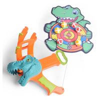 Dinosaurio lanzapelotas con arco
