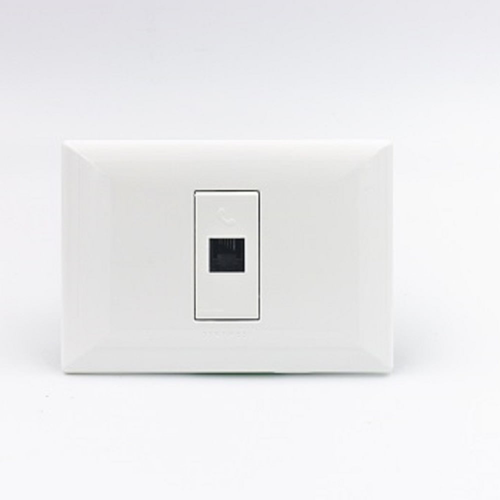 TOMA TELEFONICA RJ11 SINTHESI S22 PLACA BLANCA Y DADO BLANCO