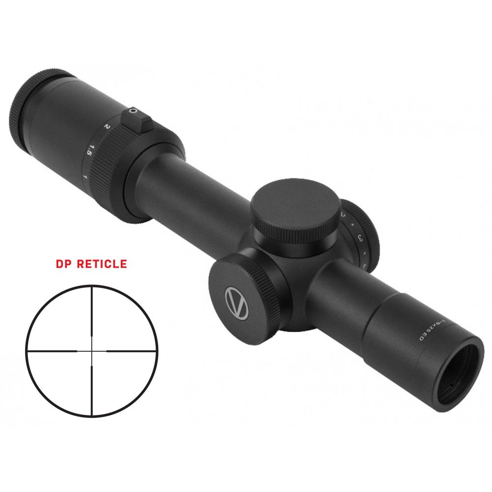 Vixen Optics 1-8x25 ED Riflescope (Retícula DP) - Retícula Iluminada, Vidrio de Baja Dispersión, Zoo