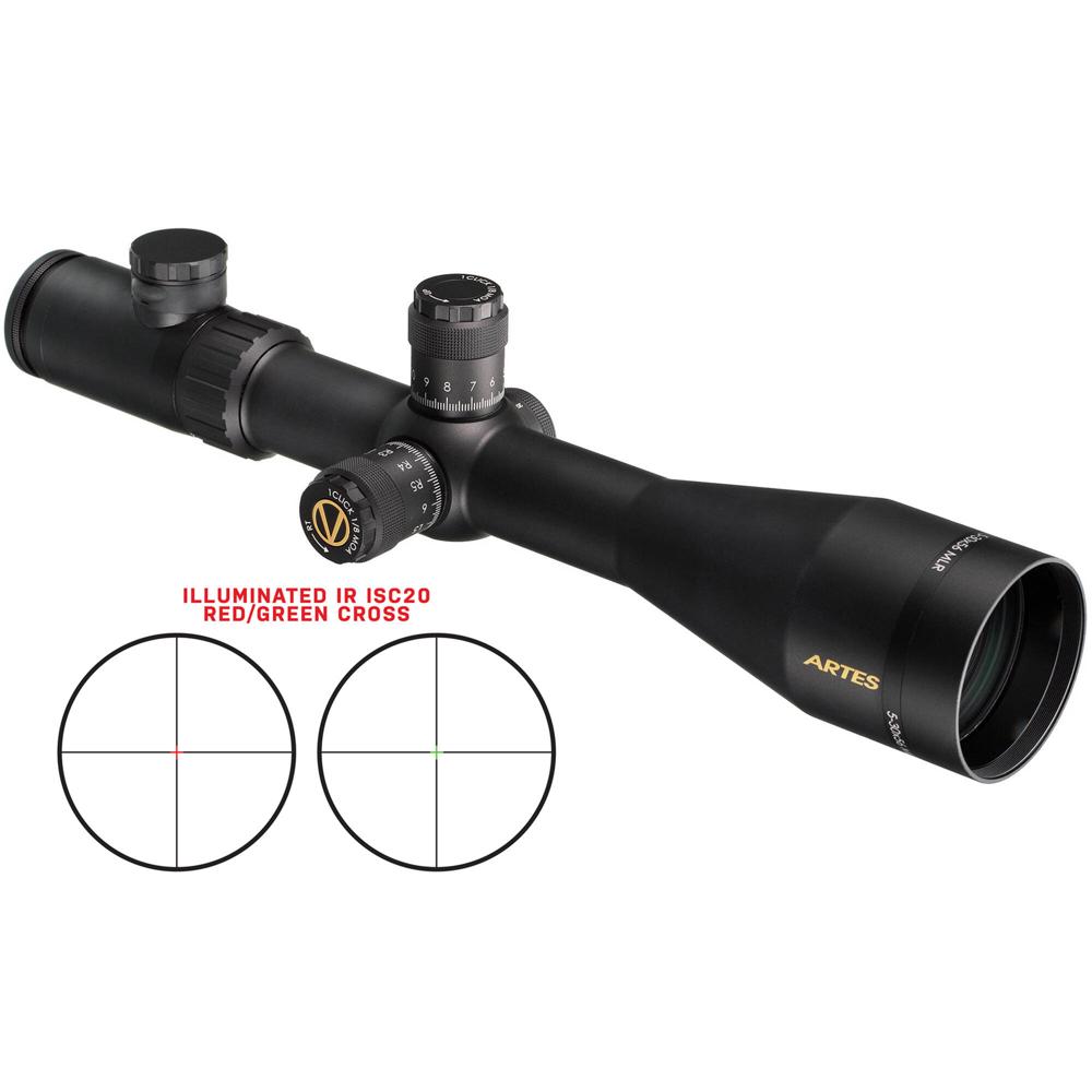 Vixen Optics 5-30x56 Artes Riflescope (Retícula ISC20) - Dimmable Rojo/Verde, Vidrio de Baja Dispers