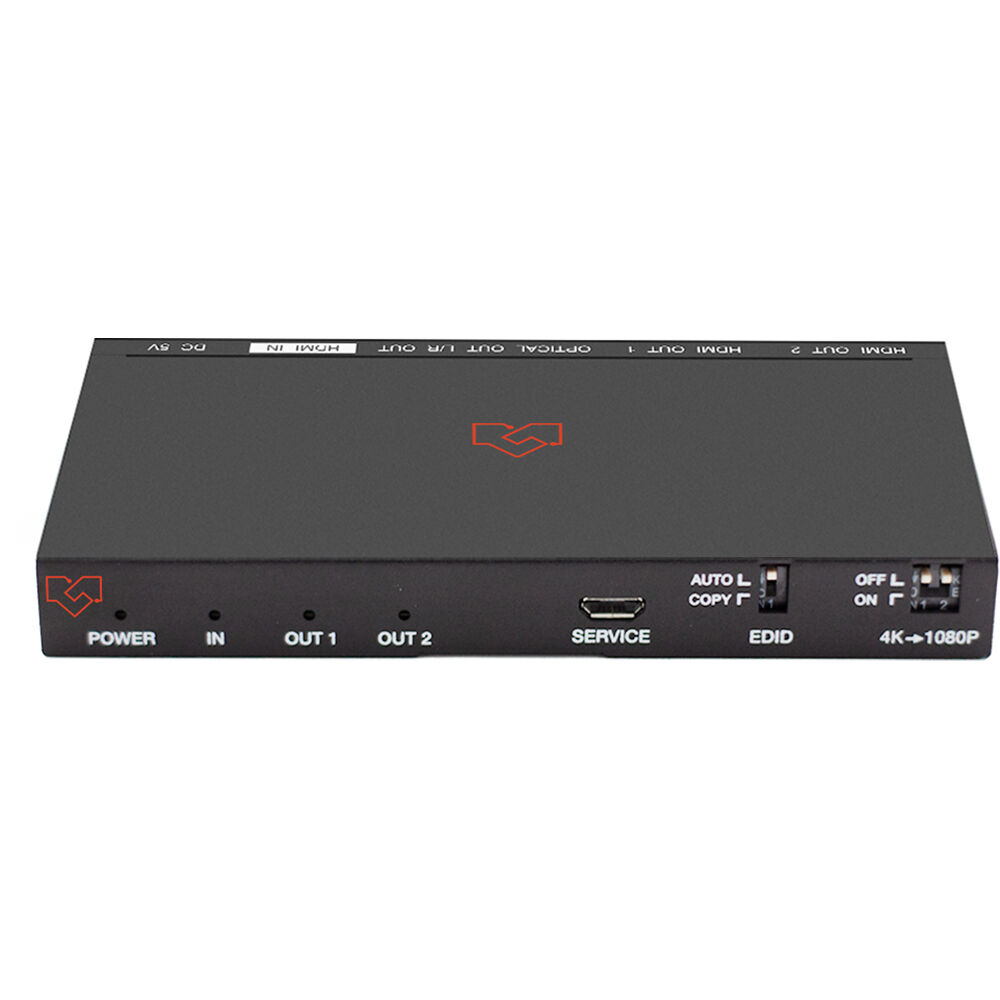 VigilLink 1x2 Splitter HDMI 2.0 - Soporta Resoluciones 4K, 2 Salidas HDMI, Extracción de Audio, Func
