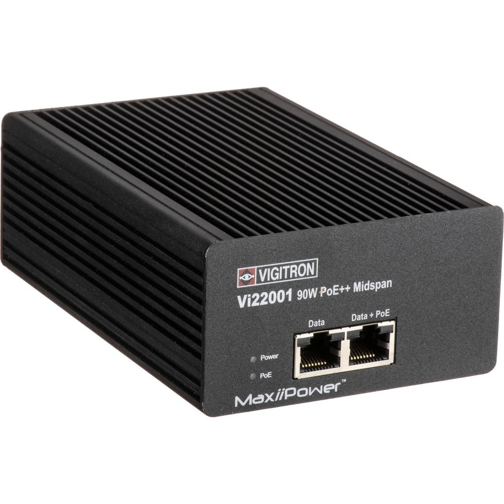 Vigitron MaxiiPower Vi22001 Midspan PoE++ de 90W con Protección contra Sobretensiones y Sobrecorrien