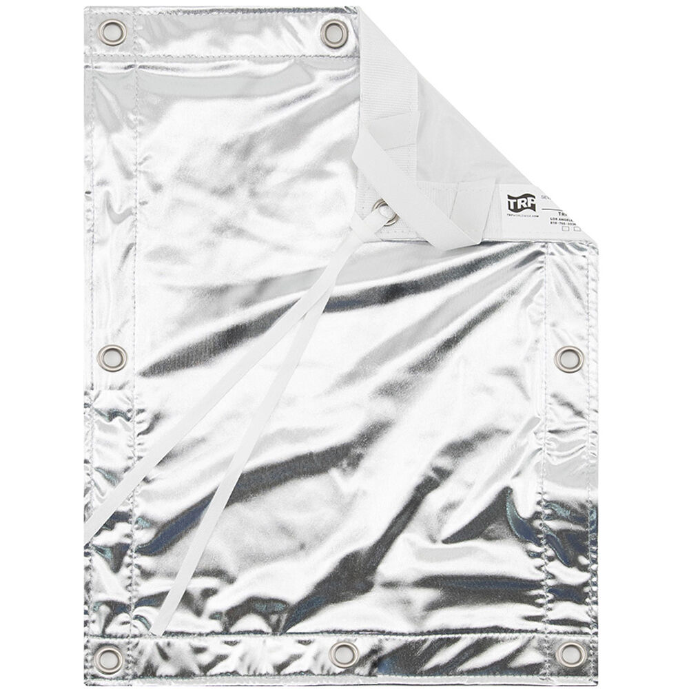 TRP WORLDWIDE Tela Lamé Plateada (8 x 12') - Tela Metálica Tipo Foil, Rebote Reflectante Difuso en T