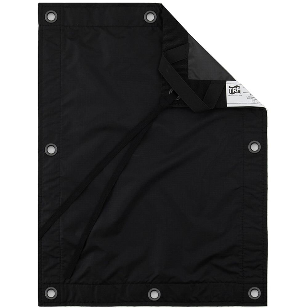 TRP WORLDWIDE Tela de Cuadrícula Negra (Completa, 12 x 12') - Tejido Sólido, Ligera, Duradera, Imper