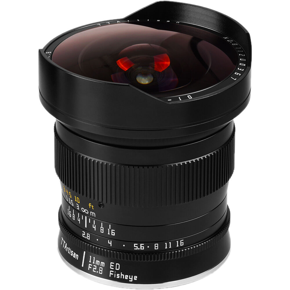 TTArtisan 11mm f/2.8 Lente Fisheye para Nikon F - Formato Full-Frame, Enfoque Manual, Distancia Míni