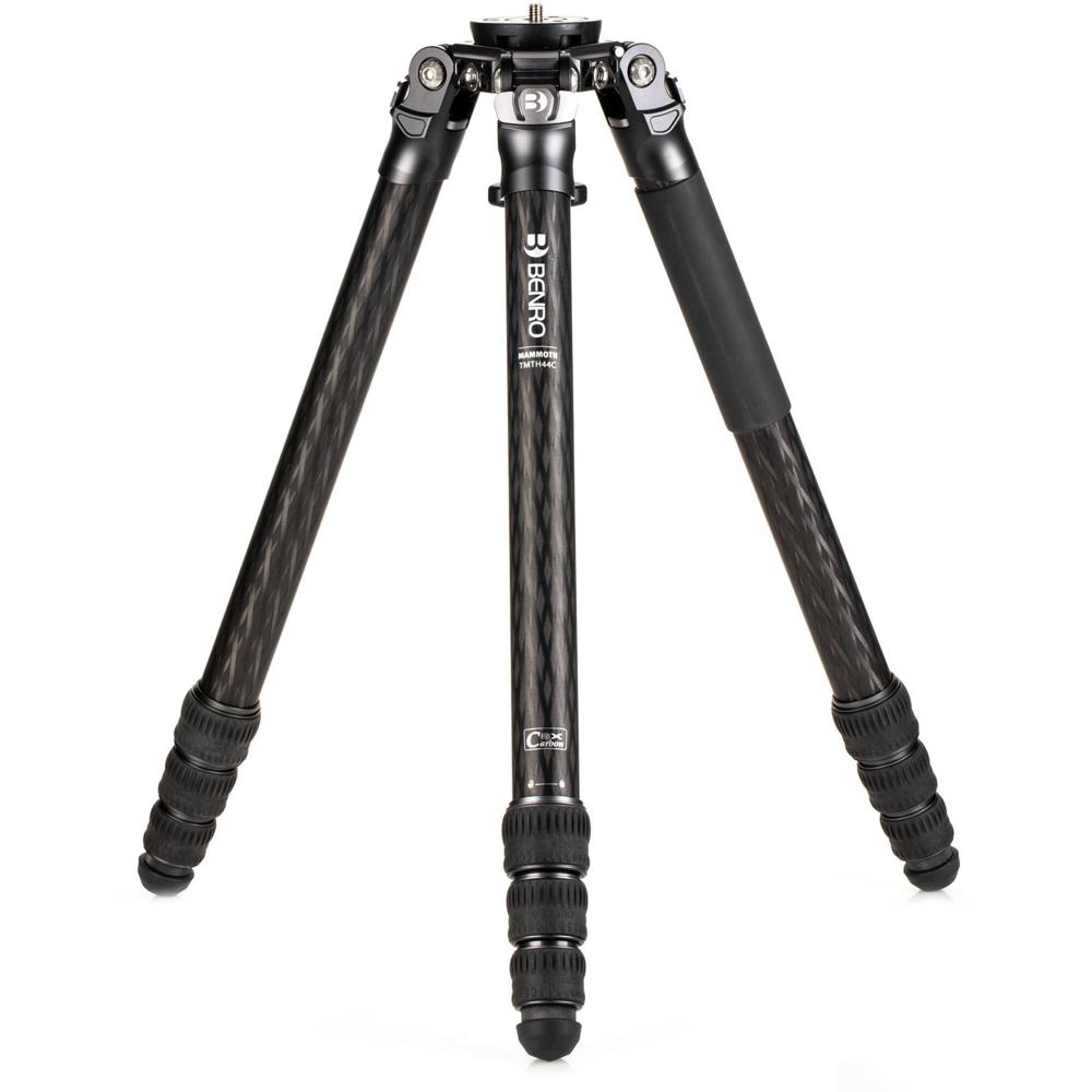 Trípode de Fibra de Carbono Benro Mammoth de 4 Secciones - Capacidad de Carga 55.1 lb, Altura de Tra