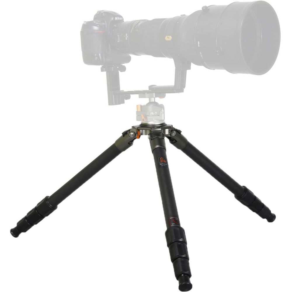 Trípode de Fibra de Carbono Fotopro TS-84C - Capacidad de Carga 66.1 lb, Altura Máxima 57.7"", Altura