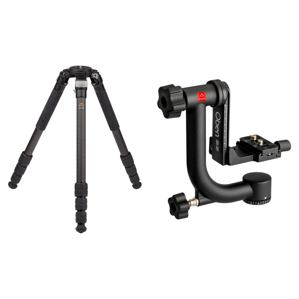 Trípode de Fibra de Carbono Robus RC-5558 Vantage Series 3 con Cabezal Gimbal Oben GH-30 - Capacidad