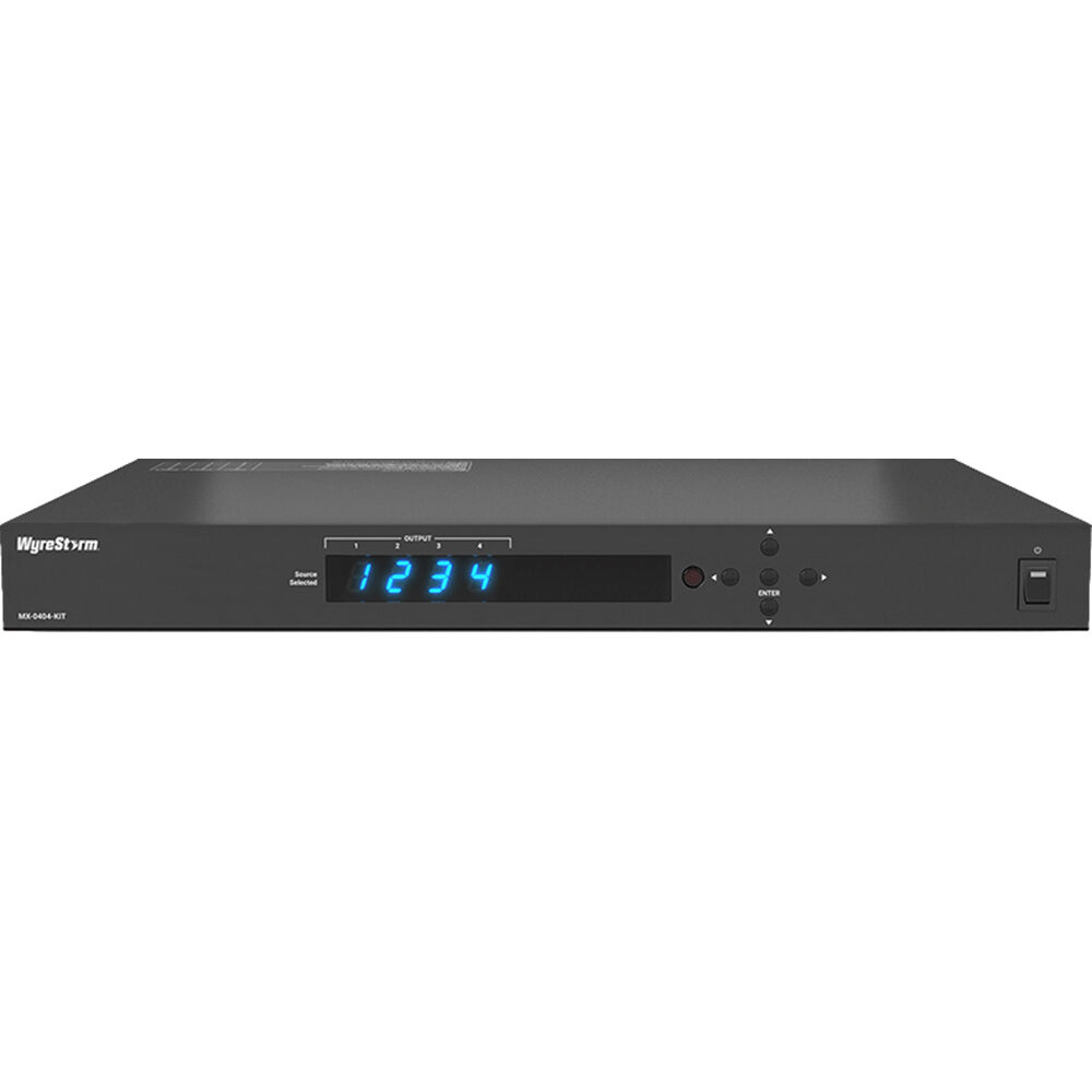 WyreStorm 4x4 HDBaseT 4K60 Matrix con Kit de Audio De-Embed y 3 Receptores (115')