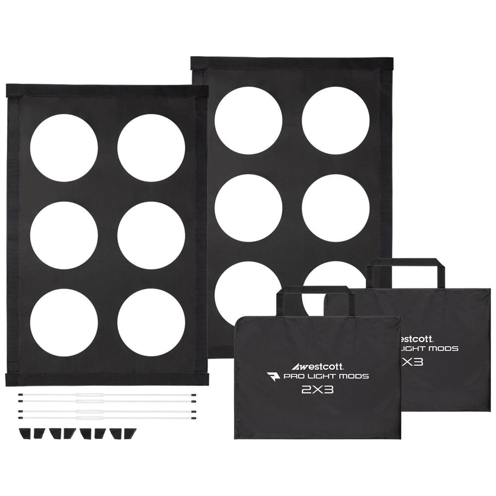 Westcott Pro Light Mods para Softbox Estándar (2 x 3', Paquete de 2) - Mejora tu Iluminación con Dis