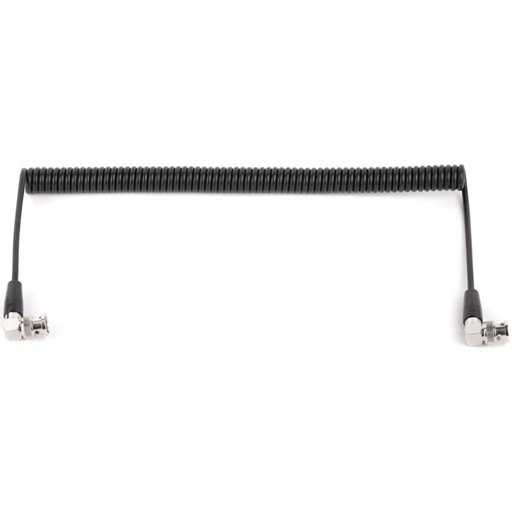 Wooden Camera Coiled BNC to BNC Cable with Right-Angle Connectors (20"" to 36"""")